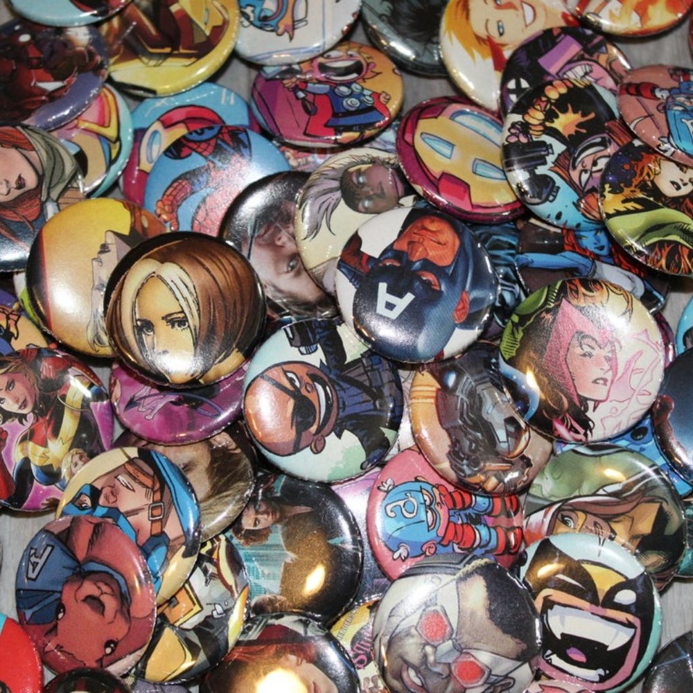 15 Random Handmade Marvel Comics Pins